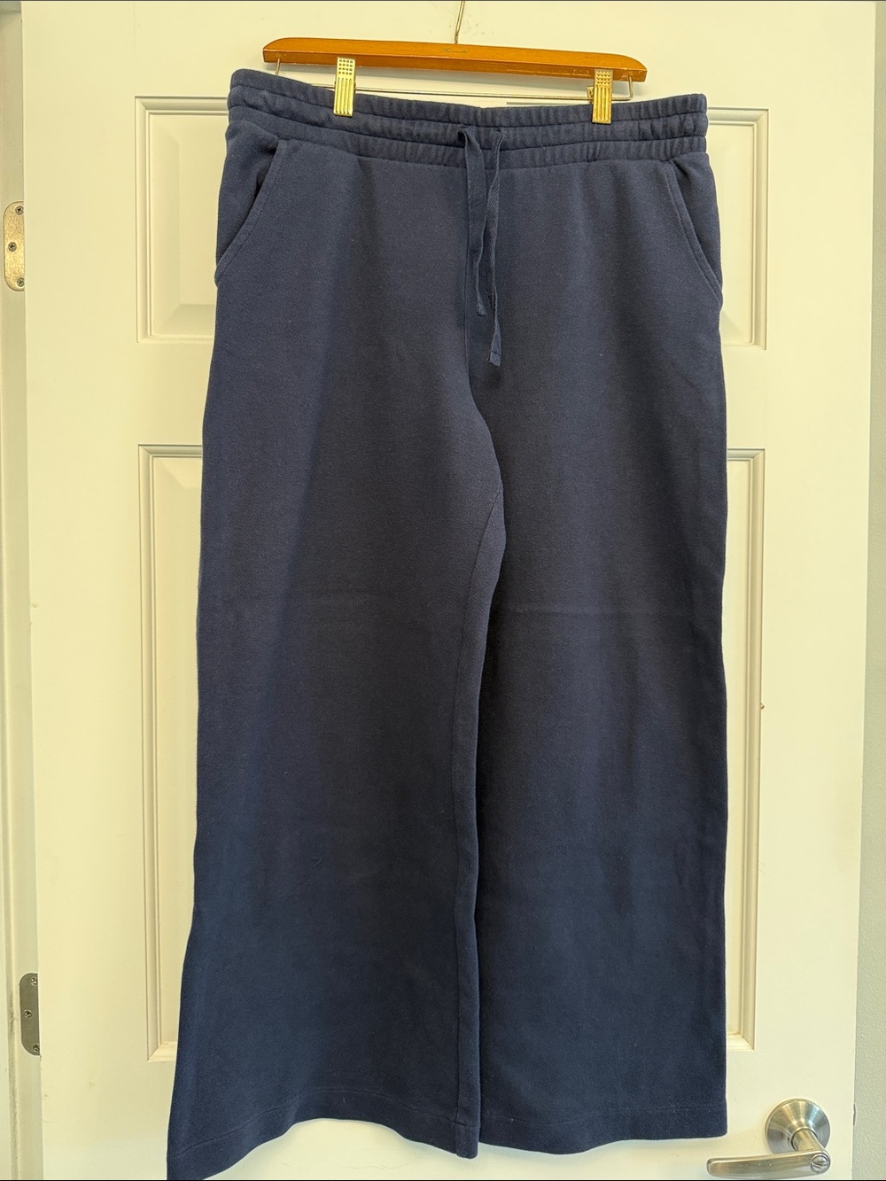 Caslon Navy Wide-Leg Sweatpants